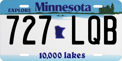 MN license plate 727LQB