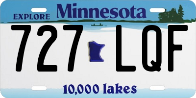 MN license plate 727LQF