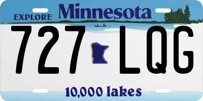 MN license plate 727LQG
