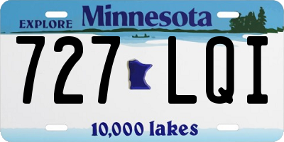 MN license plate 727LQI