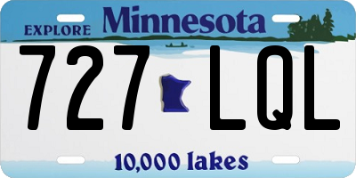 MN license plate 727LQL