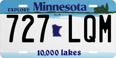 MN license plate 727LQM