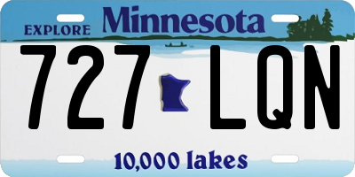 MN license plate 727LQN