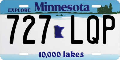 MN license plate 727LQP