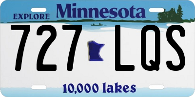 MN license plate 727LQS