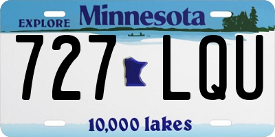 MN license plate 727LQU