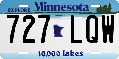 MN license plate 727LQW