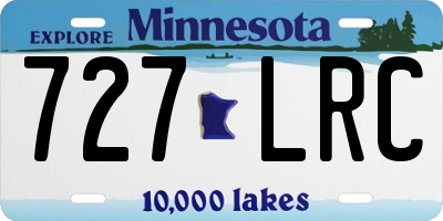 MN license plate 727LRC