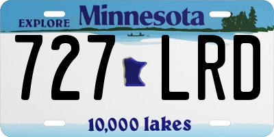 MN license plate 727LRD