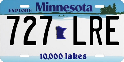 MN license plate 727LRE