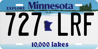 MN license plate 727LRF