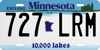 MN license plate 727LRM