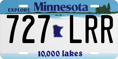 MN license plate 727LRR