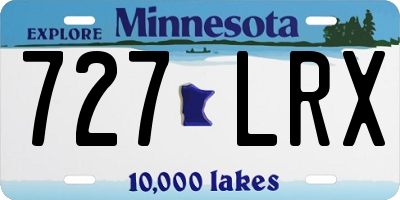 MN license plate 727LRX