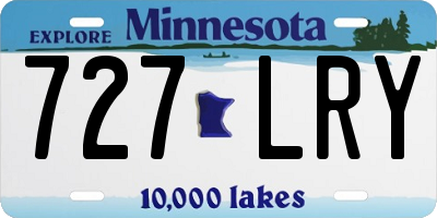 MN license plate 727LRY