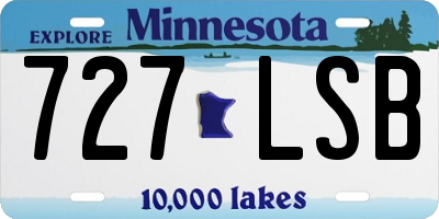 MN license plate 727LSB