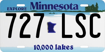 MN license plate 727LSC