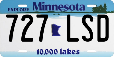 MN license plate 727LSD