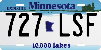 MN license plate 727LSF
