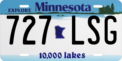 MN license plate 727LSG