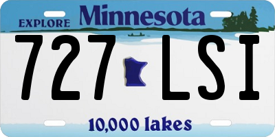 MN license plate 727LSI