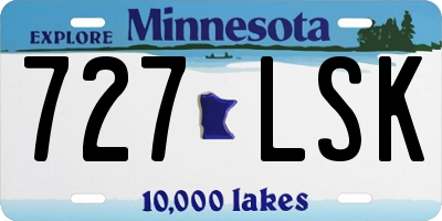 MN license plate 727LSK