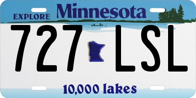 MN license plate 727LSL