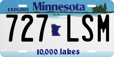 MN license plate 727LSM