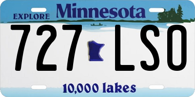 MN license plate 727LSO