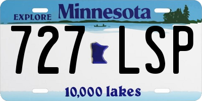 MN license plate 727LSP