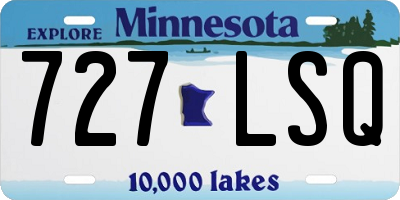 MN license plate 727LSQ