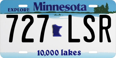 MN license plate 727LSR