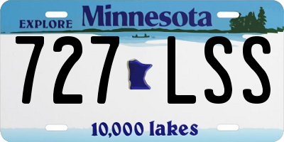 MN license plate 727LSS