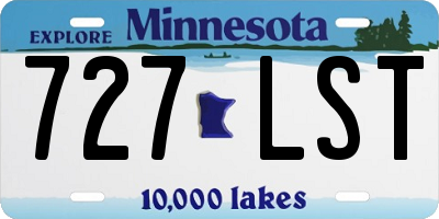 MN license plate 727LST