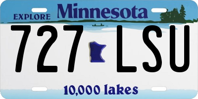 MN license plate 727LSU