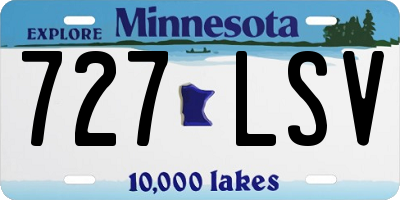 MN license plate 727LSV