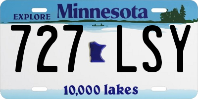 MN license plate 727LSY