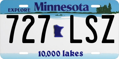 MN license plate 727LSZ