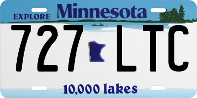 MN license plate 727LTC