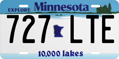 MN license plate 727LTE
