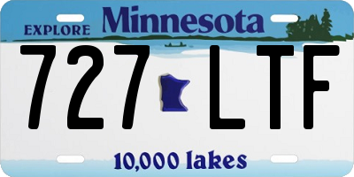 MN license plate 727LTF