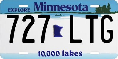 MN license plate 727LTG