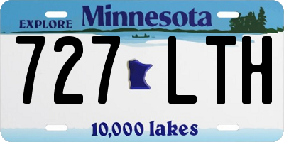 MN license plate 727LTH