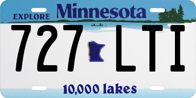 MN license plate 727LTI