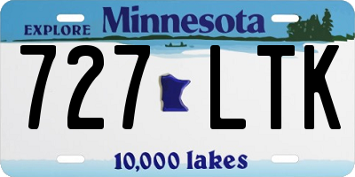 MN license plate 727LTK