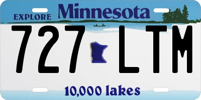 MN license plate 727LTM