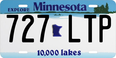 MN license plate 727LTP