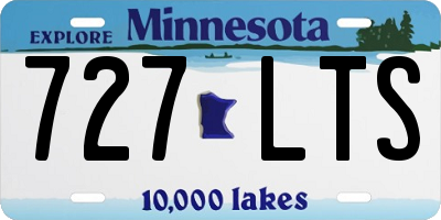 MN license plate 727LTS
