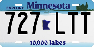 MN license plate 727LTT