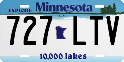 MN license plate 727LTV